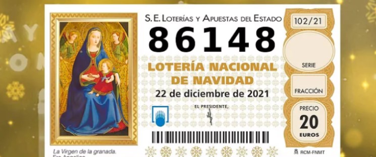 A ticket for the national christmas lottery in Spain, el gordo. 