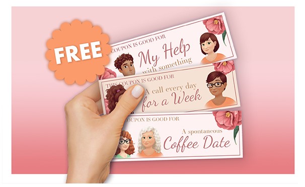 Free customisable coupons for mom or grandma.