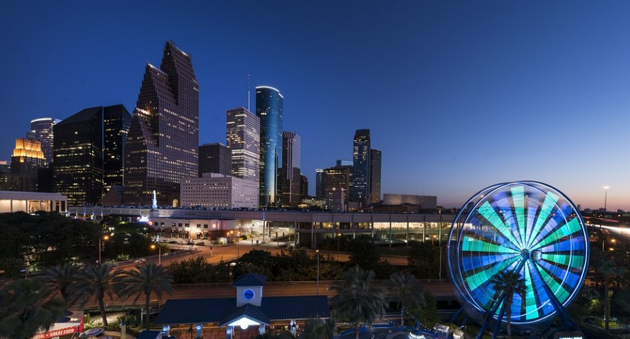 The Houston city skyline.