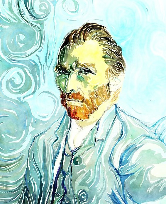 A painting of Vincent Van Gogh. 