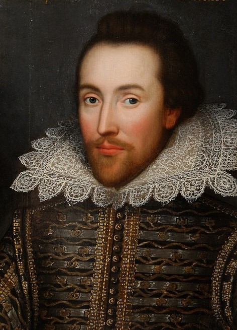 A painting of the famous British poet and playwright William Shakespeare.