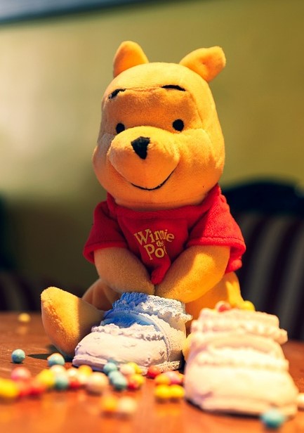 A stuffed Winnie the Pooh bear.
