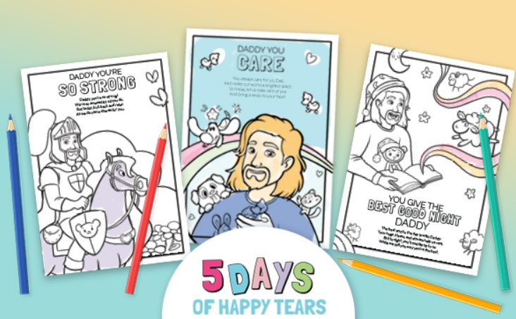 Coloring book from kids just for daddy, perfect for Father's Day.